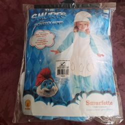 Smurfette Infant Costume 0-6 Months New