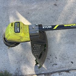 Ryobi whisper, 40 V weedeater and pressure washer brush