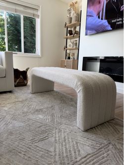 Brand New White Accent Bench - 48”L