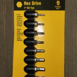Dewalt 9 Bits Hex Drive Kit