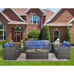 Wicker style 6-pc Patio Set