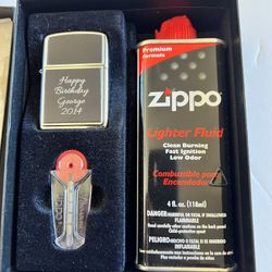 Zippo Lighter Kit And Money Clip NEW