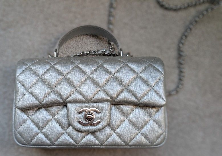Silver Top Handle Chanel Bag