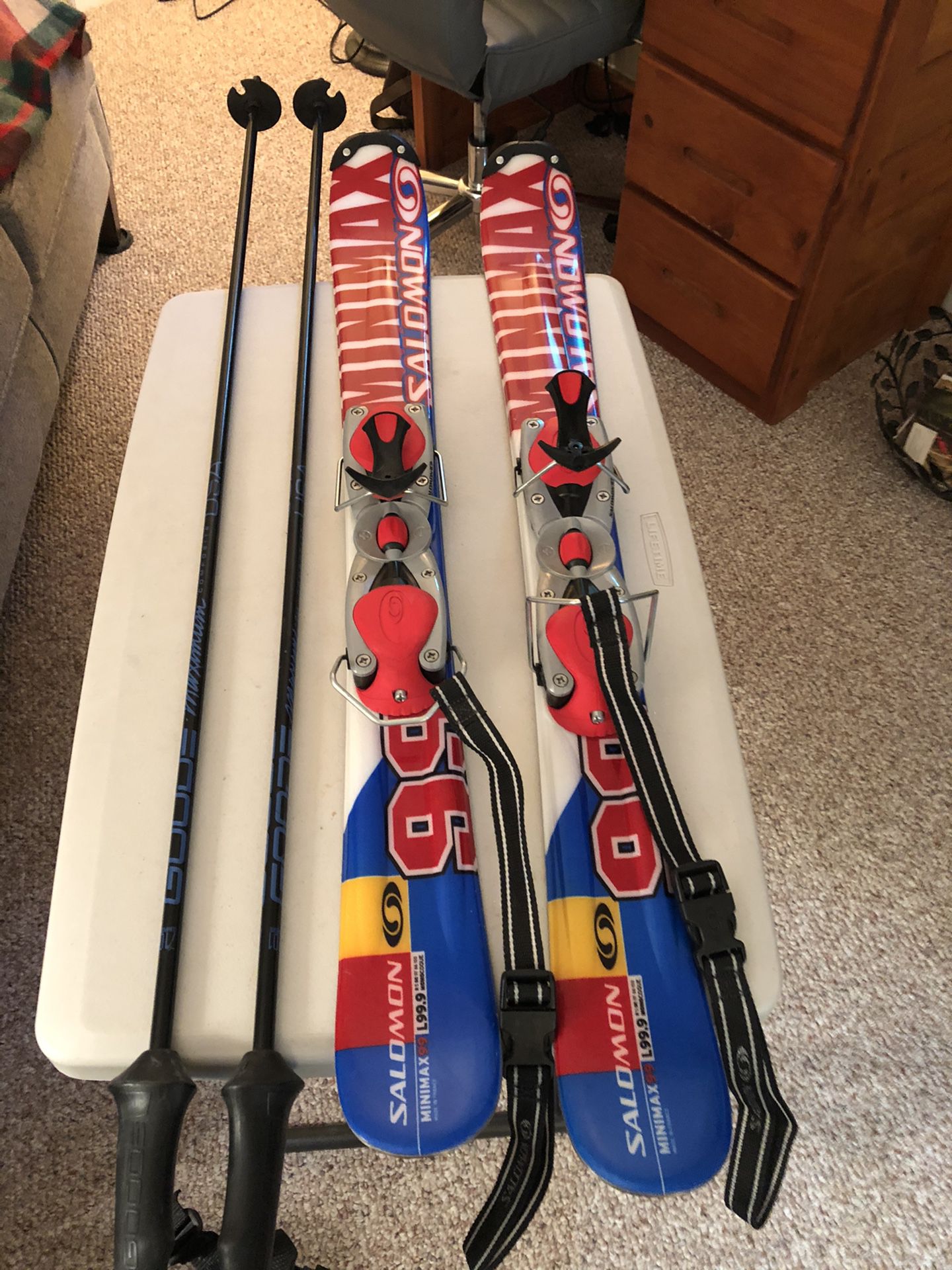 Solomon snowblades (3’3”),Scott ski poles