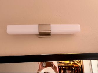 Allen + Roth 24” Integrated LED Bathroom Vanity Light in Brushed Nickel