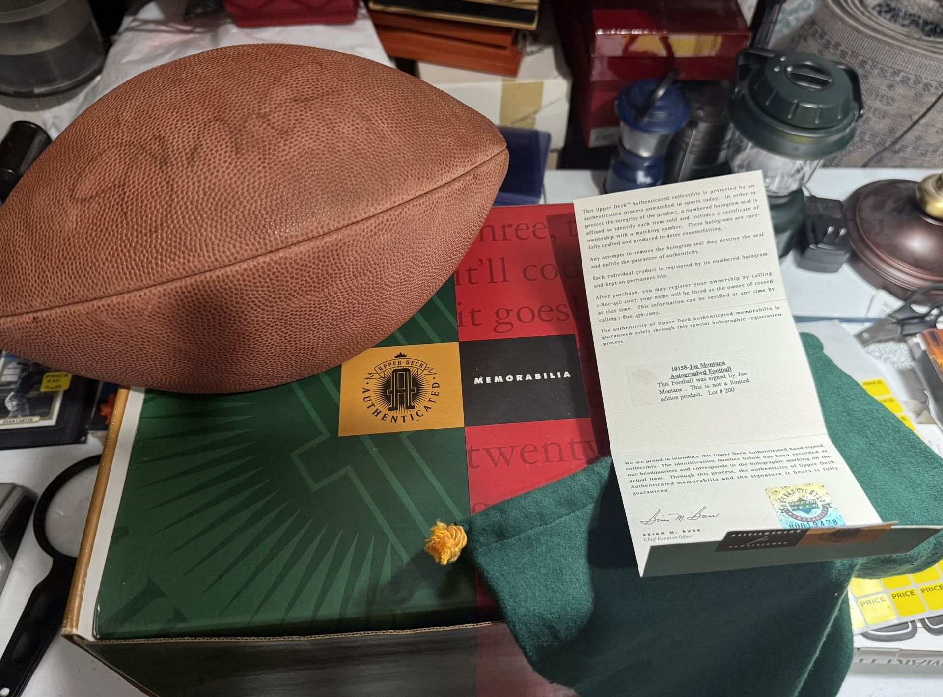 1993 Upper Deck Authenticated Joe Montana auto football