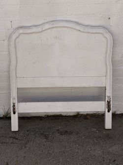 Vintage French Provincial Twin Wooden Headboard