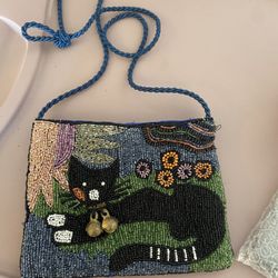 Clutch Purse Cat Beaded