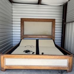 KING BED FRAME WITH DUAL ADJUSTABLE TWIN BEDS