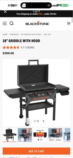 BRAND NEW Blackstone 28” griddle with hood