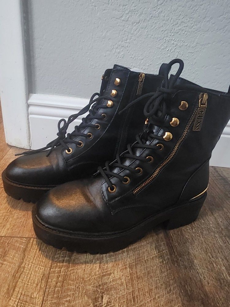 GUESS Women's Fearne Combat Boot