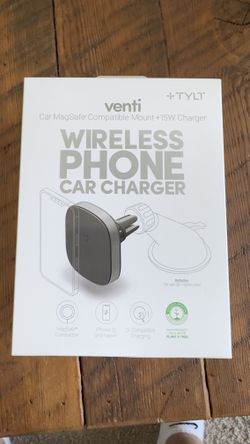 TYLT Venti 15W MagSafe Compatible Wireless Car Charger Mount Vent Suction