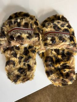 Fashion inspired animal print slippers