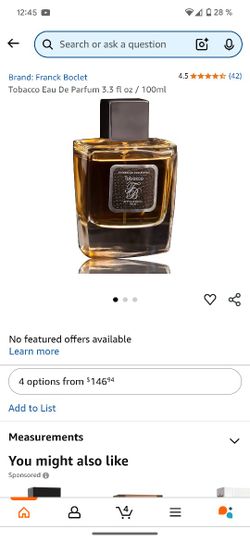 Tobacco Eau De Parfum 3.3 fl oz / 100ml
