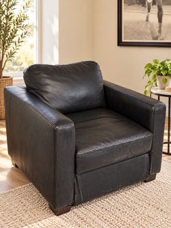 Black Leather Accent Chair