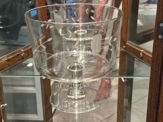 Vintage Princess House Heritage Pattern Crystal Trifle Bowl