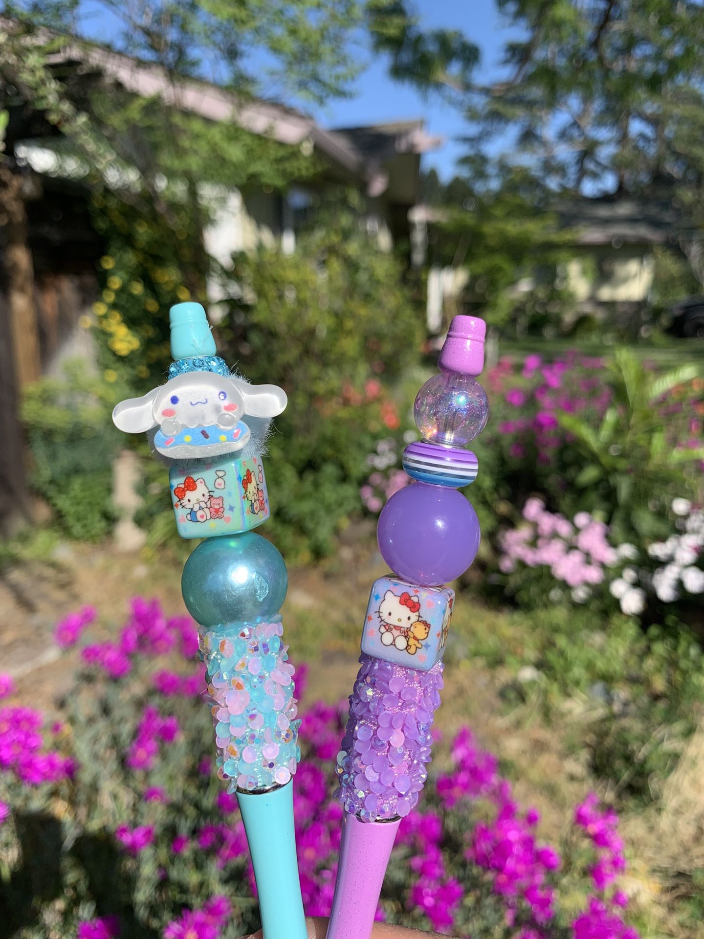 Hello Kitty And Care Bears Beaded Pens