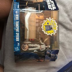 2009 Star Wars TCW 3.75" TRU Rebel Transport Speeder w/ Ground Crew Figure