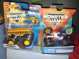🔥 Hot Wheels 🔥 Monster Jam 🔥 High Education 🔥 king Krunch 🔥 $20 Each  Or Both For