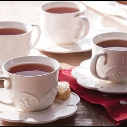 4 Tasas Y 4 Platos Marbella Para Te 