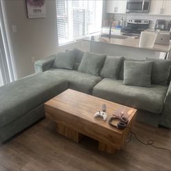 Solid Wood Block Coffee Table. Modern / Rustic