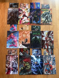 12 Comic Book Lot, Exclusives with COA Marvel DC and More