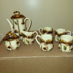Vintage 1970S MUSHROOM TEA/COFFEE Set