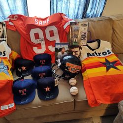 Nolan Ryan Tebow Sapp, Walter P, Auto Hats N Jerseys,