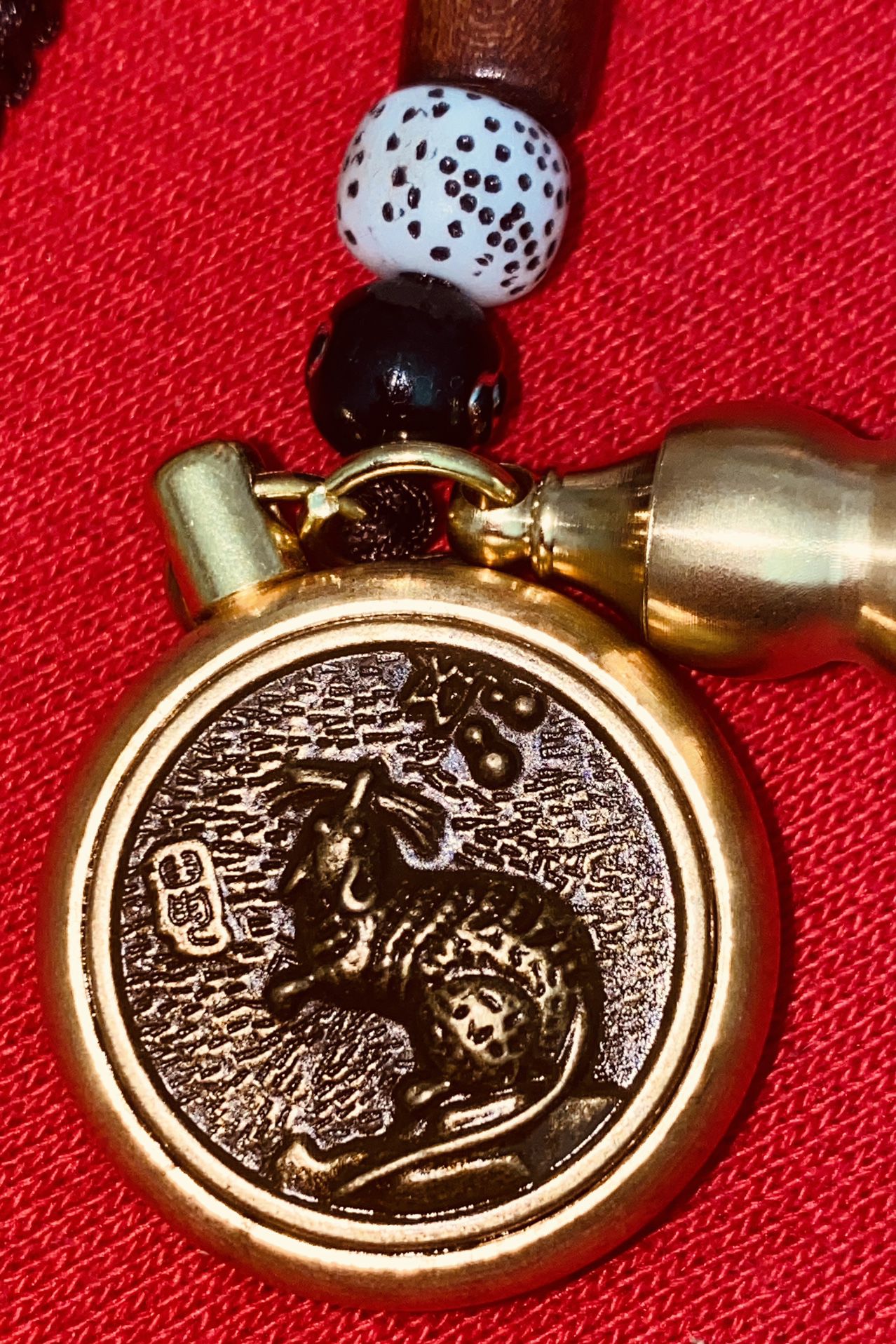 Pure Brass Rat Zodiac Keychain Pendant, Rope, Keychain Hanging Jewelry