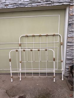 Antique Beautiful Iron Full Bed Frame