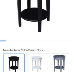 Round Solid Wood End Tables Total Of Two