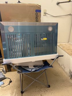 Teal range Hood new