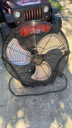 Vie Air Large Floor Fan Black Metal