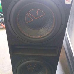 2 12"inch Subwoofers With Amp