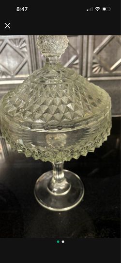 Glass candy dish $13