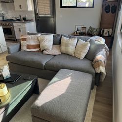 Gray Couch Crate & Barrel 