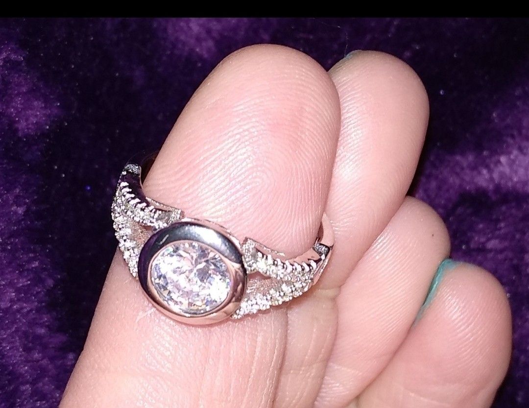 2ct White Cubic Zircon/Sterling Silver Ring