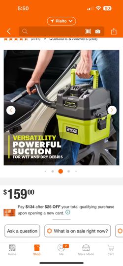 Ryobi wet and dry vacuum