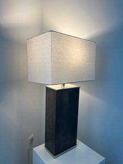Large Table Lamp with Square Shade
