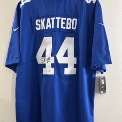 CAM SKATTEBO SIGNED NEW YORK GIANTS AUTOGRAPHED NIKE JERSEY W/COA - XL - 865