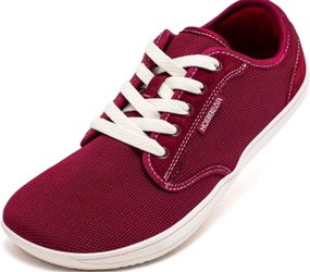 HOBIBEAR Womens Barefoot Sneakers Trail Running  Maroon Sz 39 US 8-8 1/2 GS7968