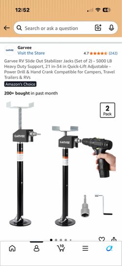 Garvee RV Slide Out Stabilizer Jacks Set of 4