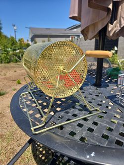 Brass Raffle Ticket Drum