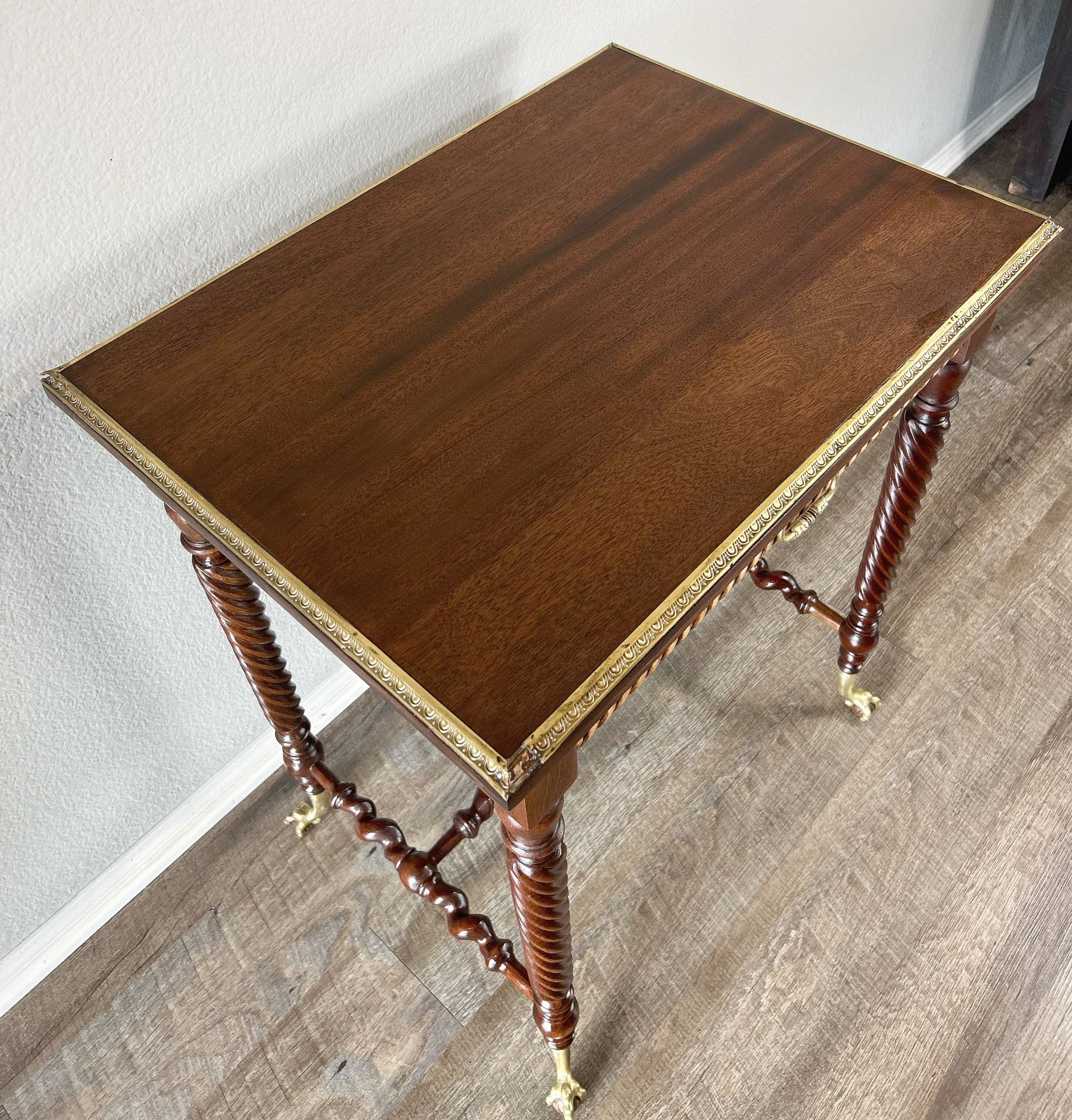 Antique Jenny Lind Style Fold Down Mirror Vanity