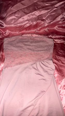 Xs petite pink strapless dress