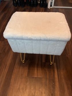 Stool Chair Faux Fur