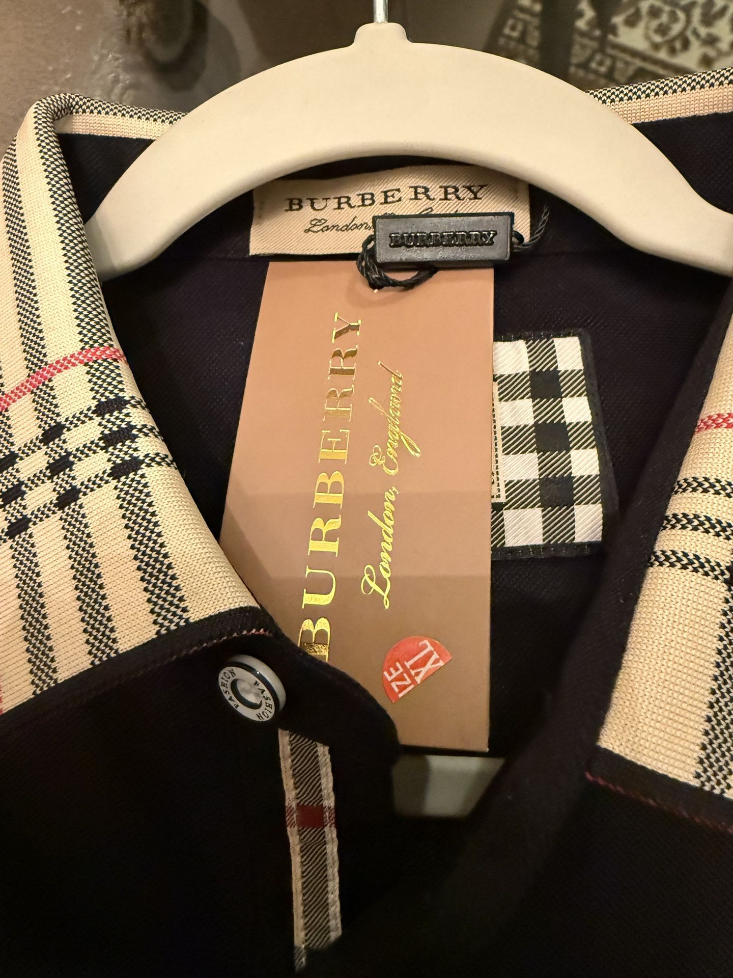 Burberry men’s polo shirt size XL