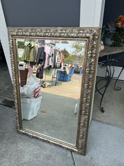Gold-Trim Decorative Mirror 