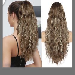 Ponytail Extension For Women, 26 Inch Drawstring Ponytail Extension, Wavy Pony Tails Hair Extensions, Synthetic Hair Extensions Ponytail For Daily Use