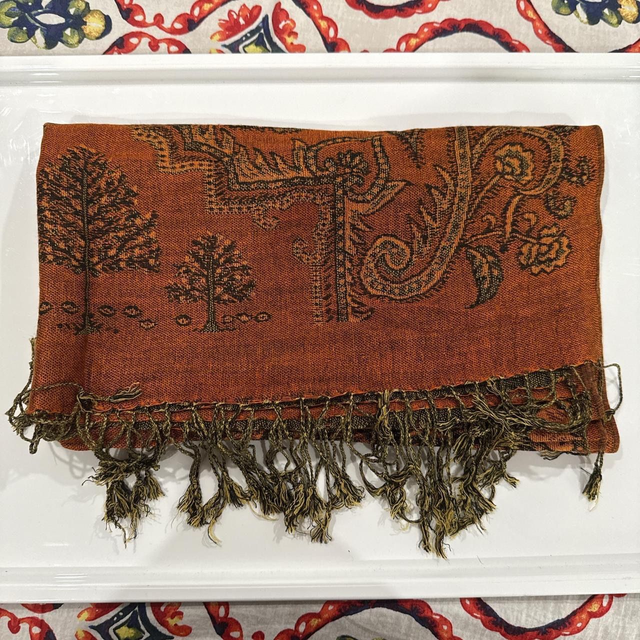 New | Burnt Orange Pashmina Shawl